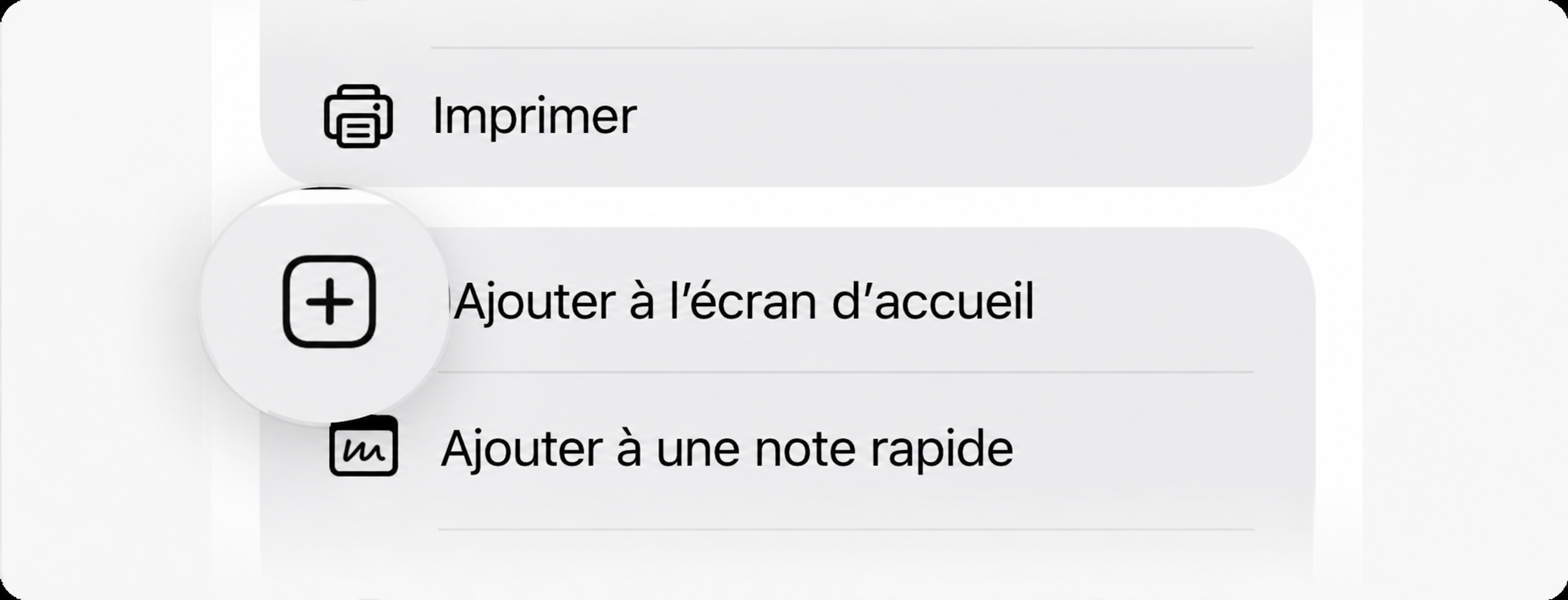 Étape 2 - Ajouter à l'écran d'accueil