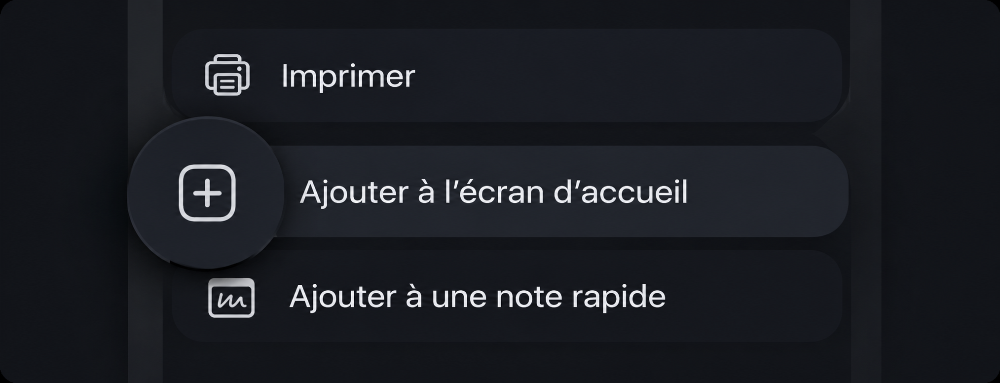 Étape 2 - Ajouter à l'écran d'accueil